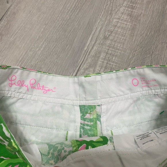 Lily Pulitzer Pink and Green The Callahan Short Size 0 - Picture 3 of 5